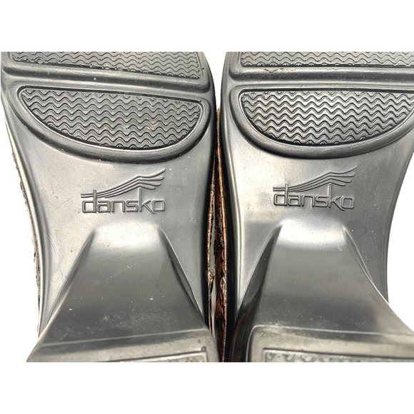 Dansko Clogs Mules Brown Leather Stitching Slip On Women Size 37 US 6.5/7 M - Picture 9 of 10